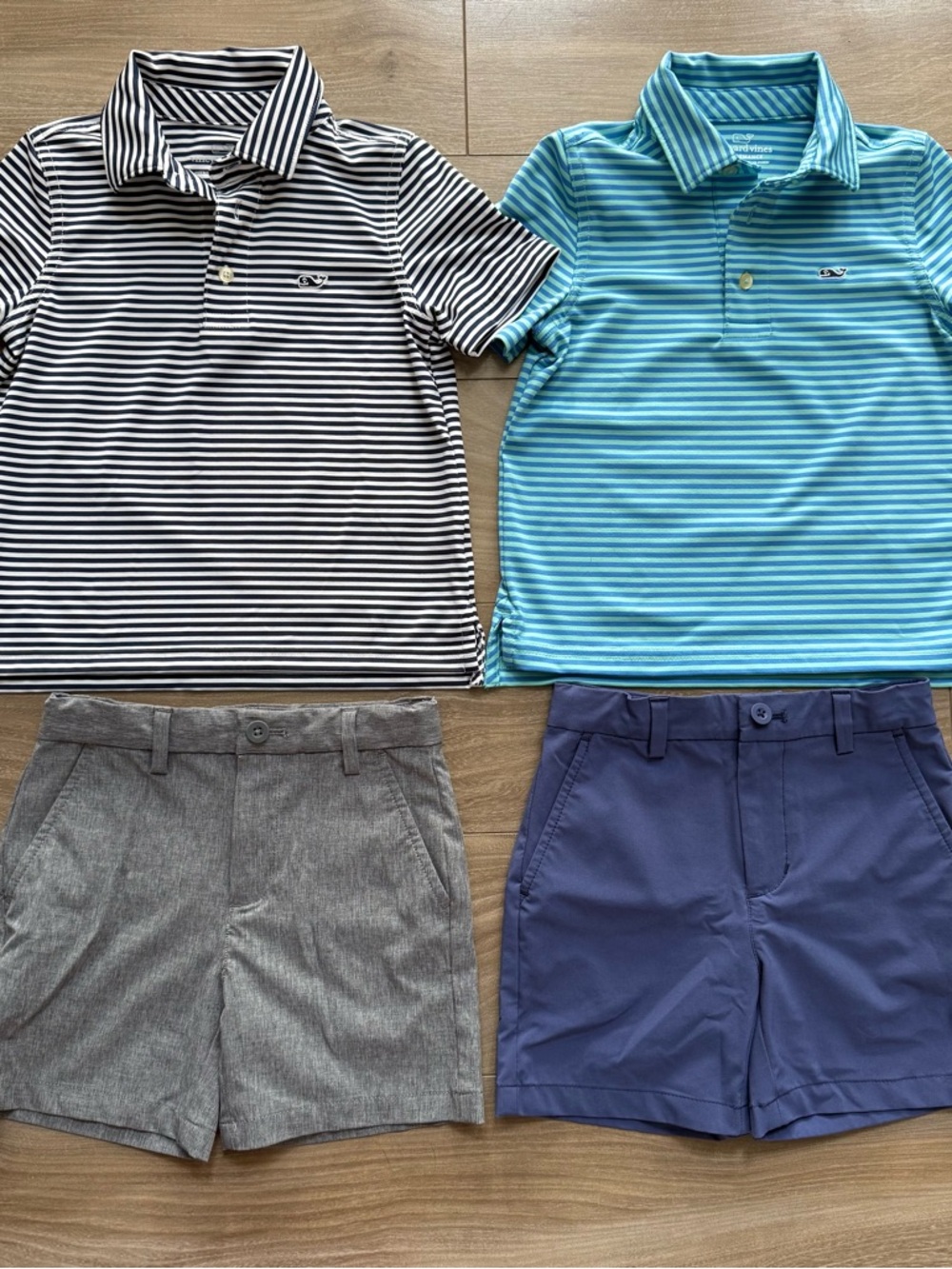 Vineyard Vines Kids Striped Polo Shirt and shorts
